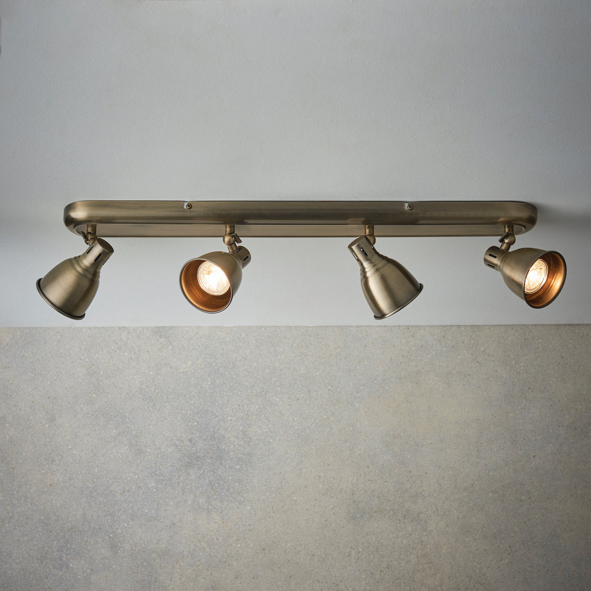 Amos Westbury 4 Bar Spot Antique Brass – from Amos Lighting + Home