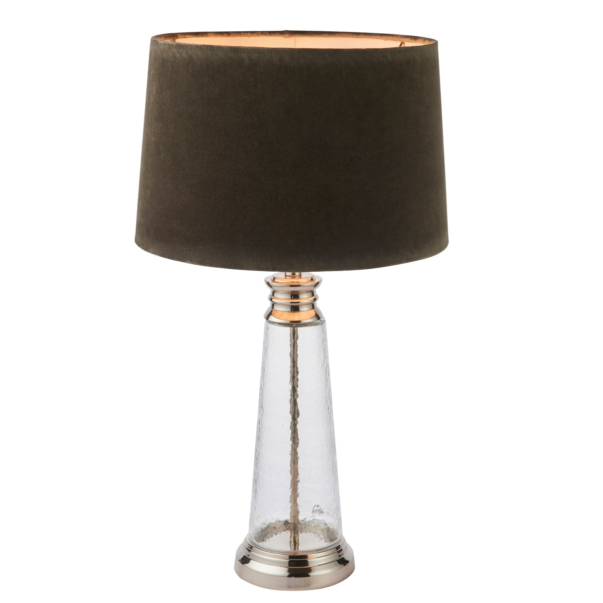 Endon Winslet Table Lamp Grey Velvet – from Amos Lighting + Home
