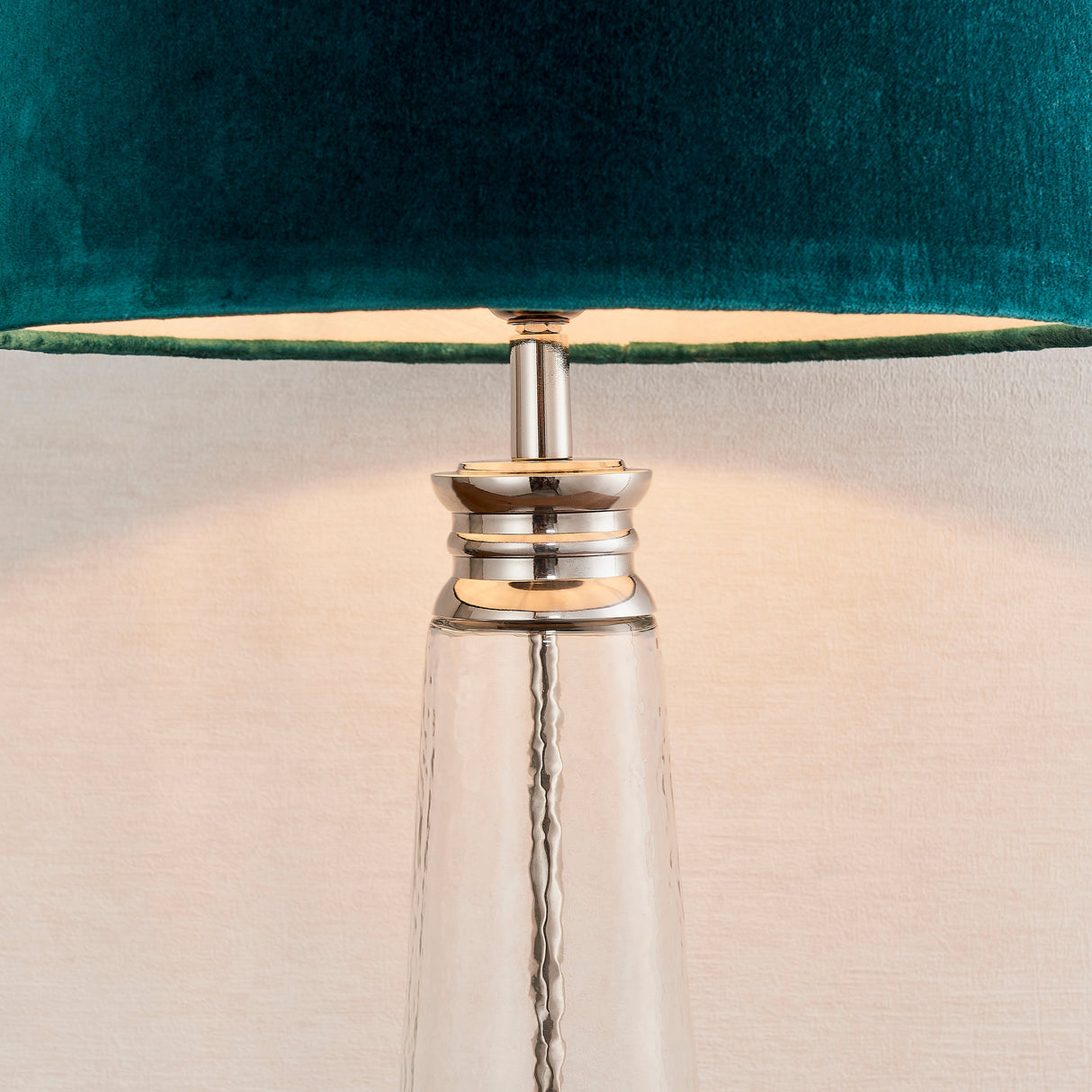 Endon Winslet Table Lamp Teal Velvet – from Amos Lighting + Home