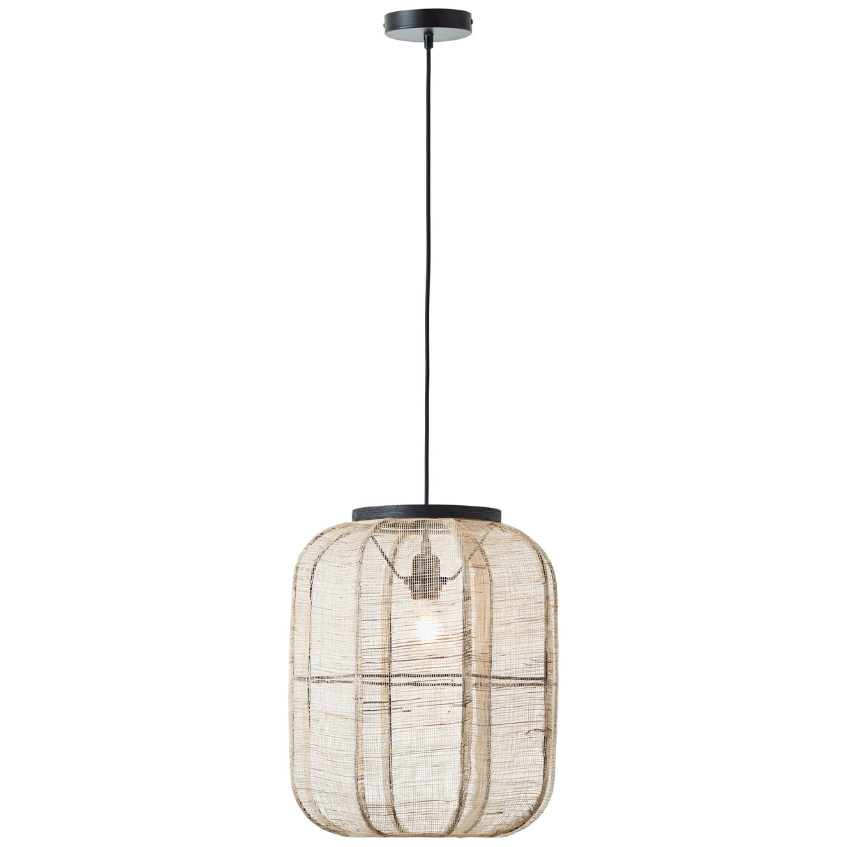 Amos Angarrack Bamboo Linen Pendant Light Rectangle – from Amos Lighting + Home