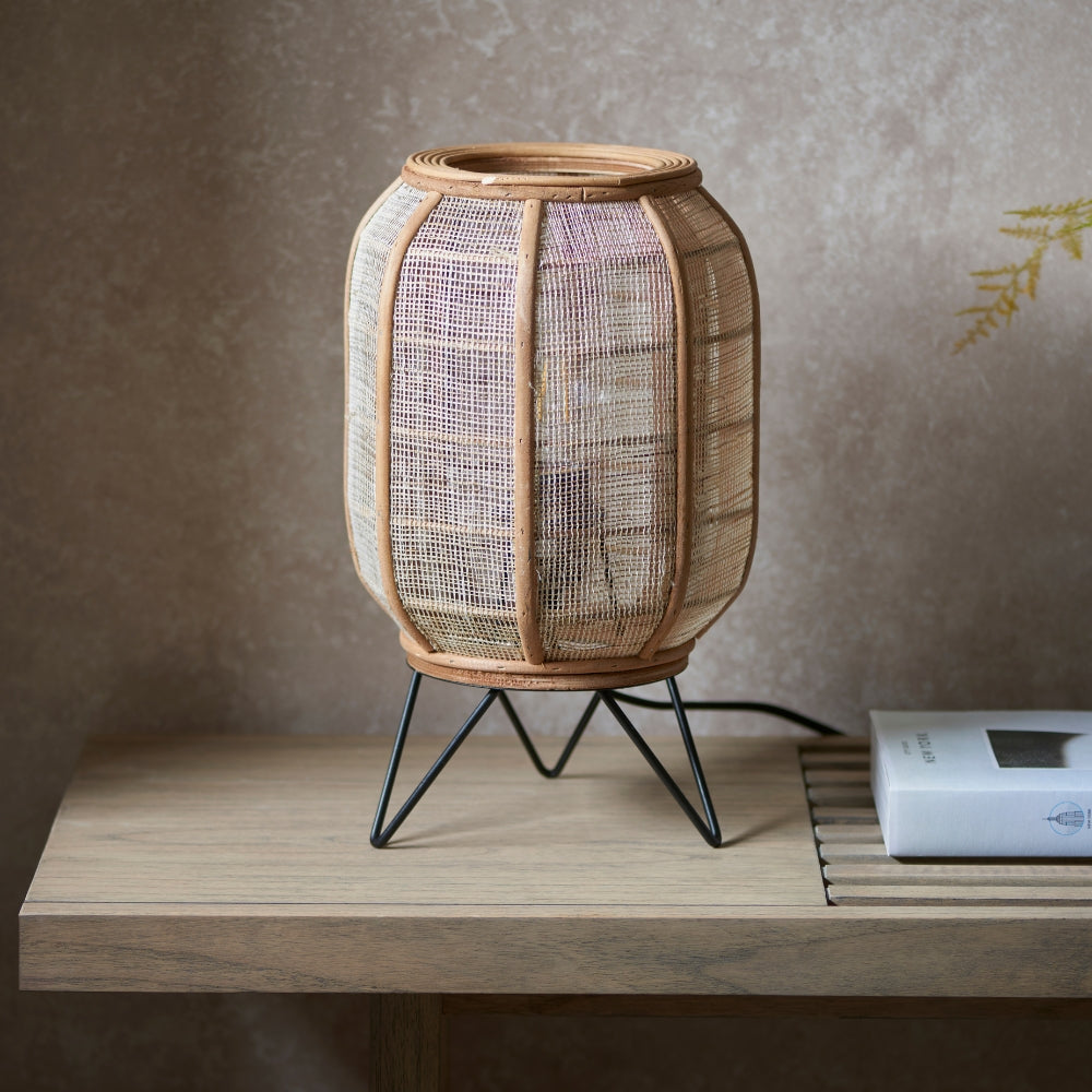 Amos Angarrack Bamboo Linen Table Lamp – from Amos Lighting + Home