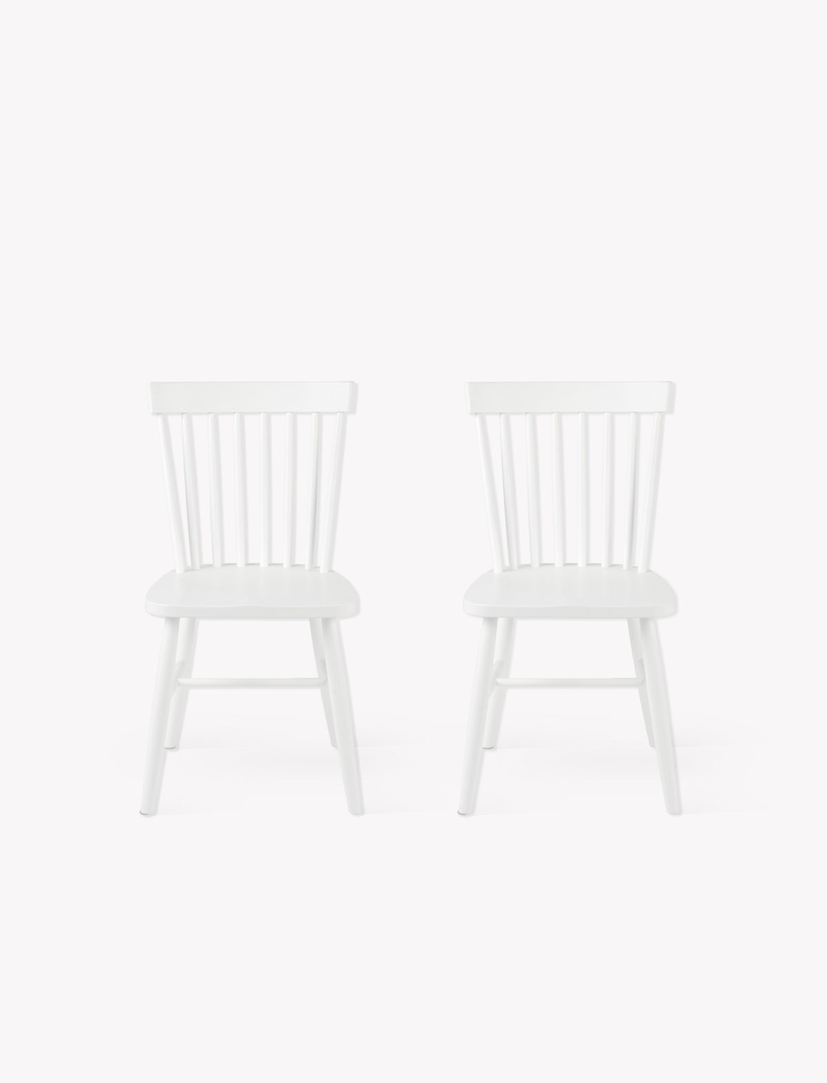 Garden Trading Spindle Back Chair Beech Wood, Lily White, Set of 2