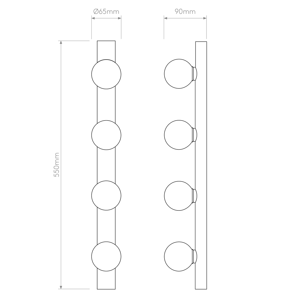 Astro Cabaret 4 II Matt Black Bathroom Wall Light