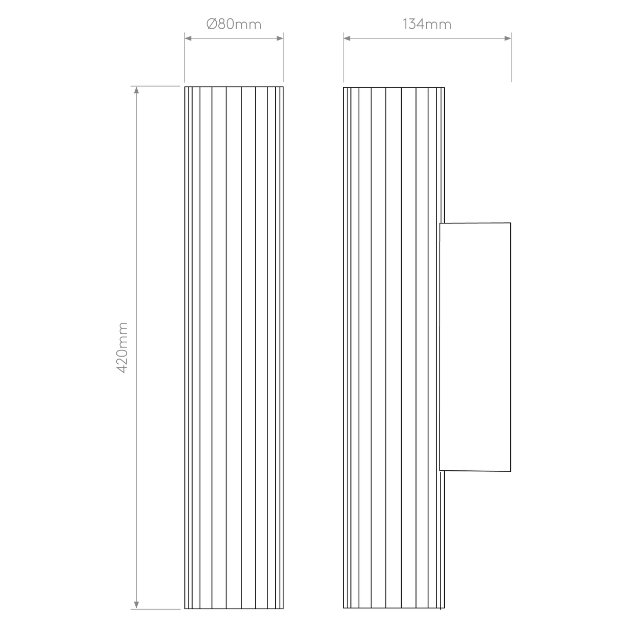 Astro io 420 Matt Black Bathroom Wall Light