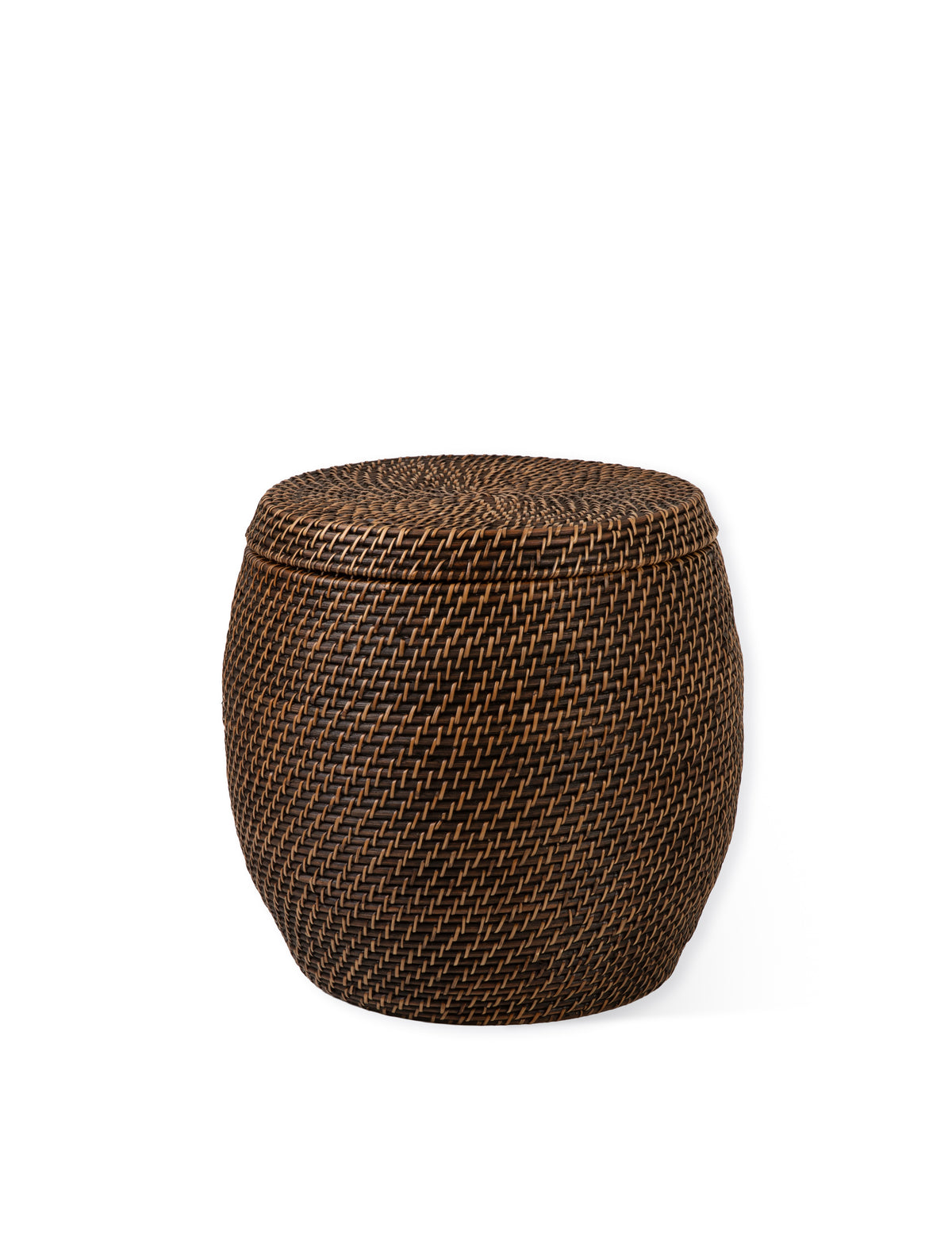 Garden Trading Wittering Side Table With Removable Lid - Rattan, Antique Brown