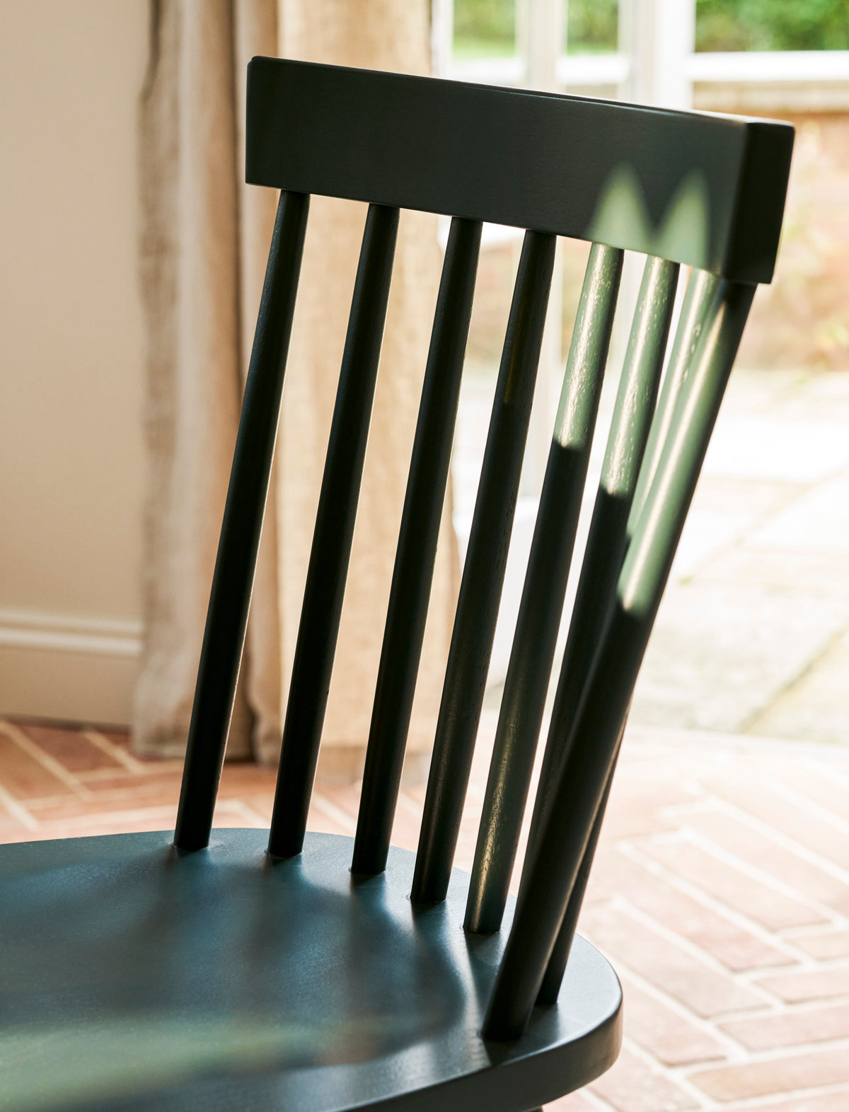 Garden Trading Spindle Back Chair Beech Wood, Forest Green, Set of 2