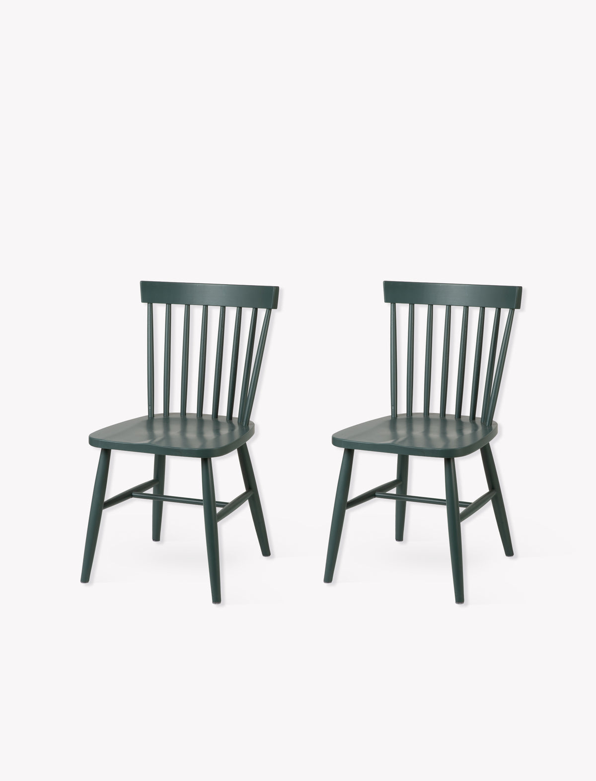Garden Trading Spindle Back Chair Beech Wood, Forest Green, Set of 2