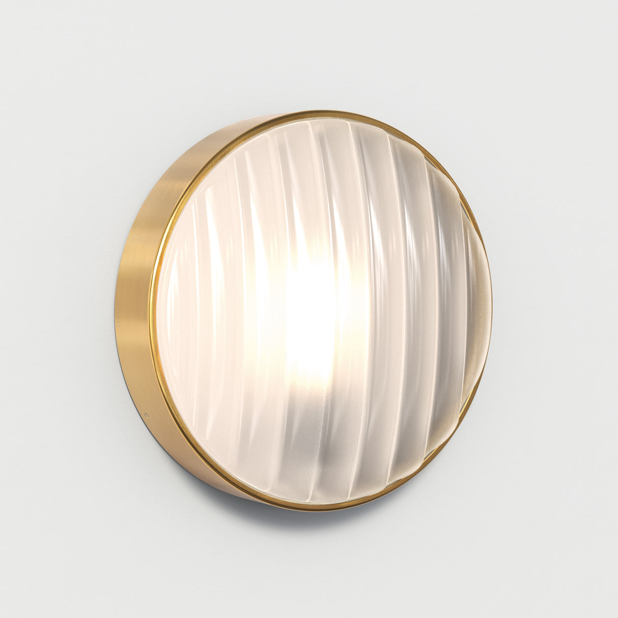 Astro Montreal Round 300 PVD Brushed Brass Coastal Wall Light