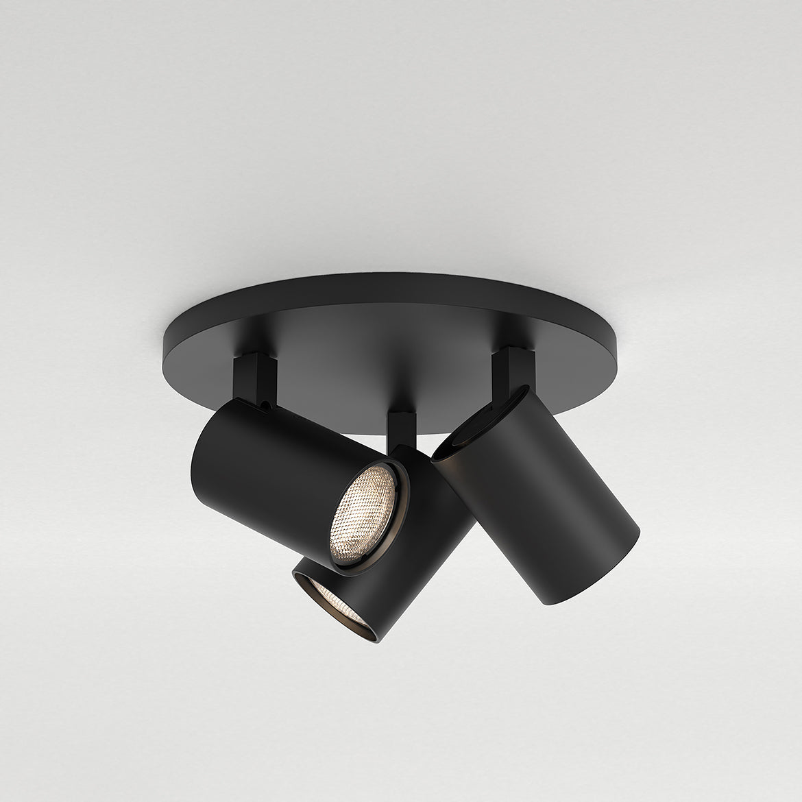 Astro Ascoli Triple Round Matt Black Interior Spotlight
