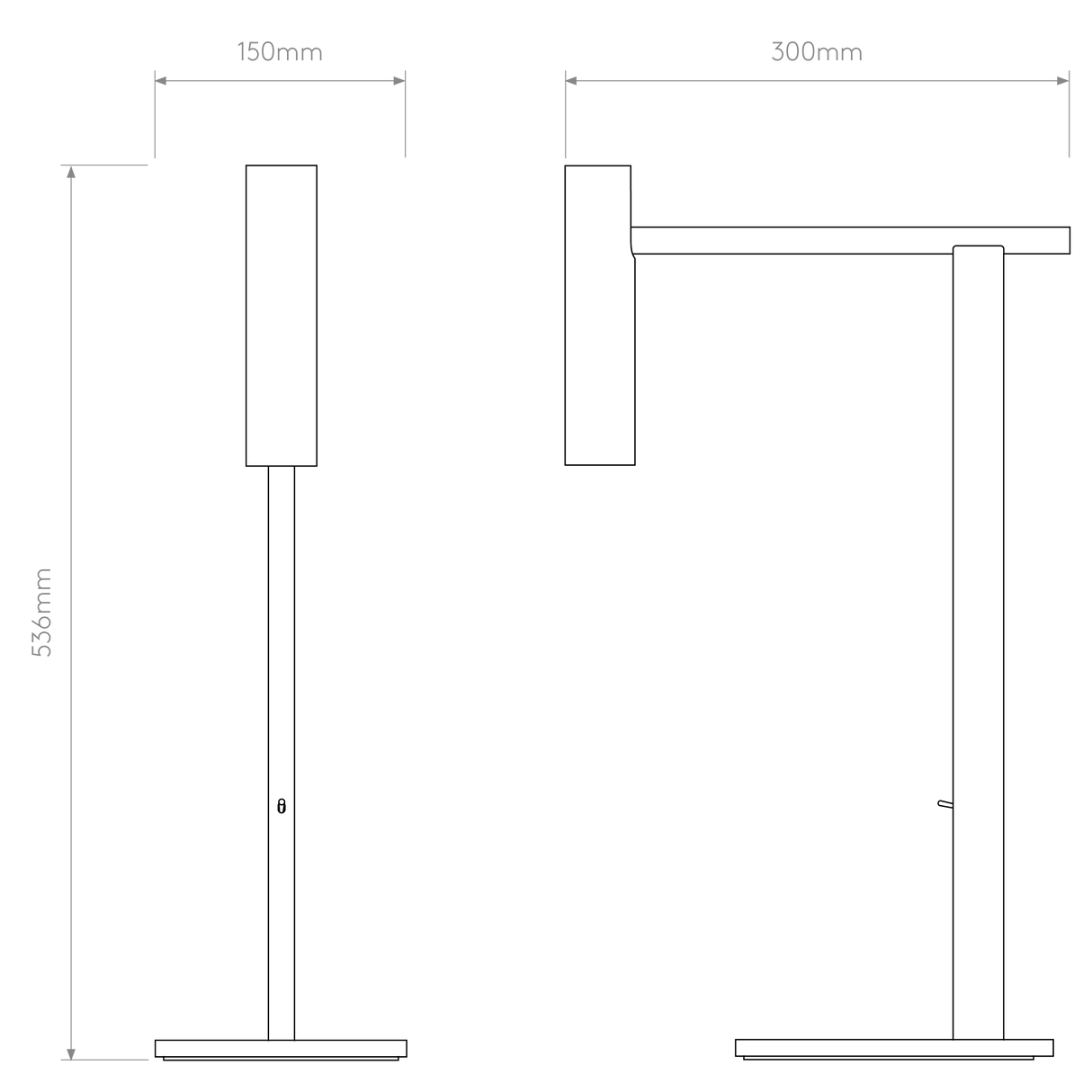 Astro Leda Desk Matt Black Interior Table Light Base