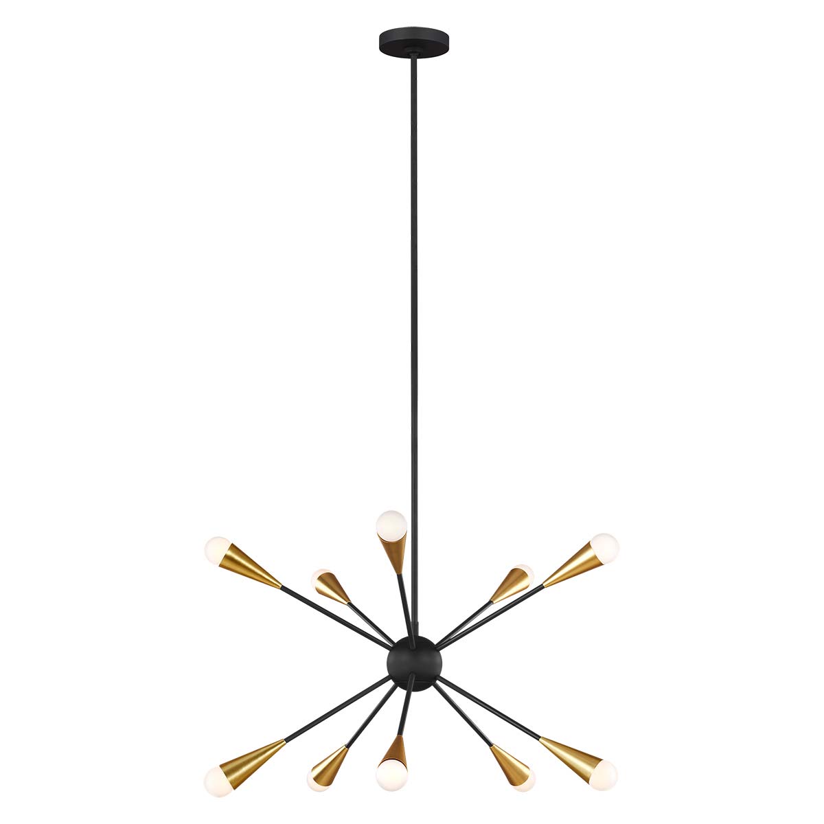 Feiss Jax 10 Light Chandelier Black