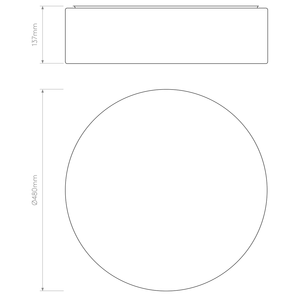 Astro Cambria 480 Interior Ceiling Light Putty