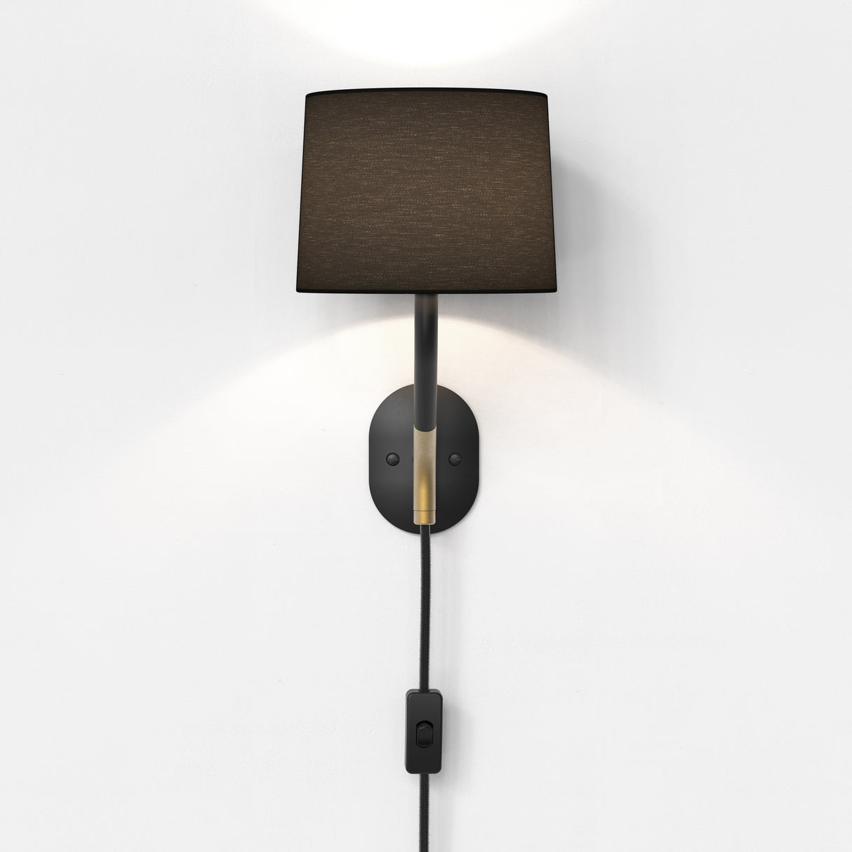 Astro Arbor Plug-In Matt Black Interior Wall Light