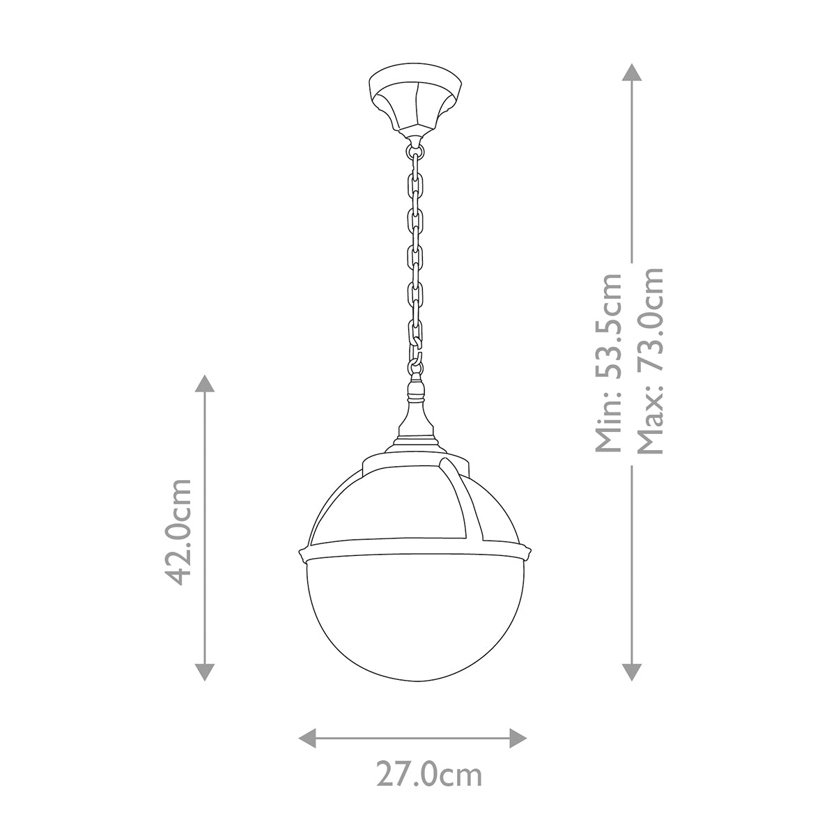Elstead Glenbeigh 1 Light Chain Lantern