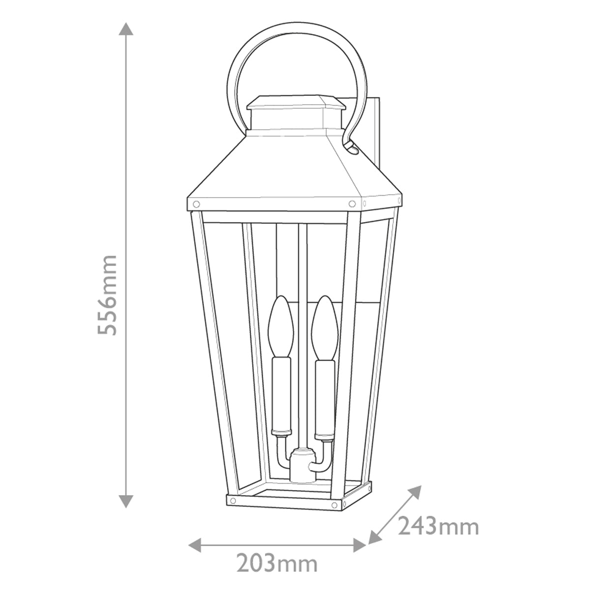 Hinkley Dawson 1 lt Outdoor Large Wall Lantern