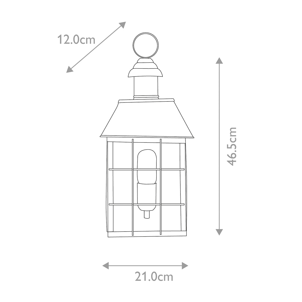 Elstead Hyde Park 1 Light Wall Lantern