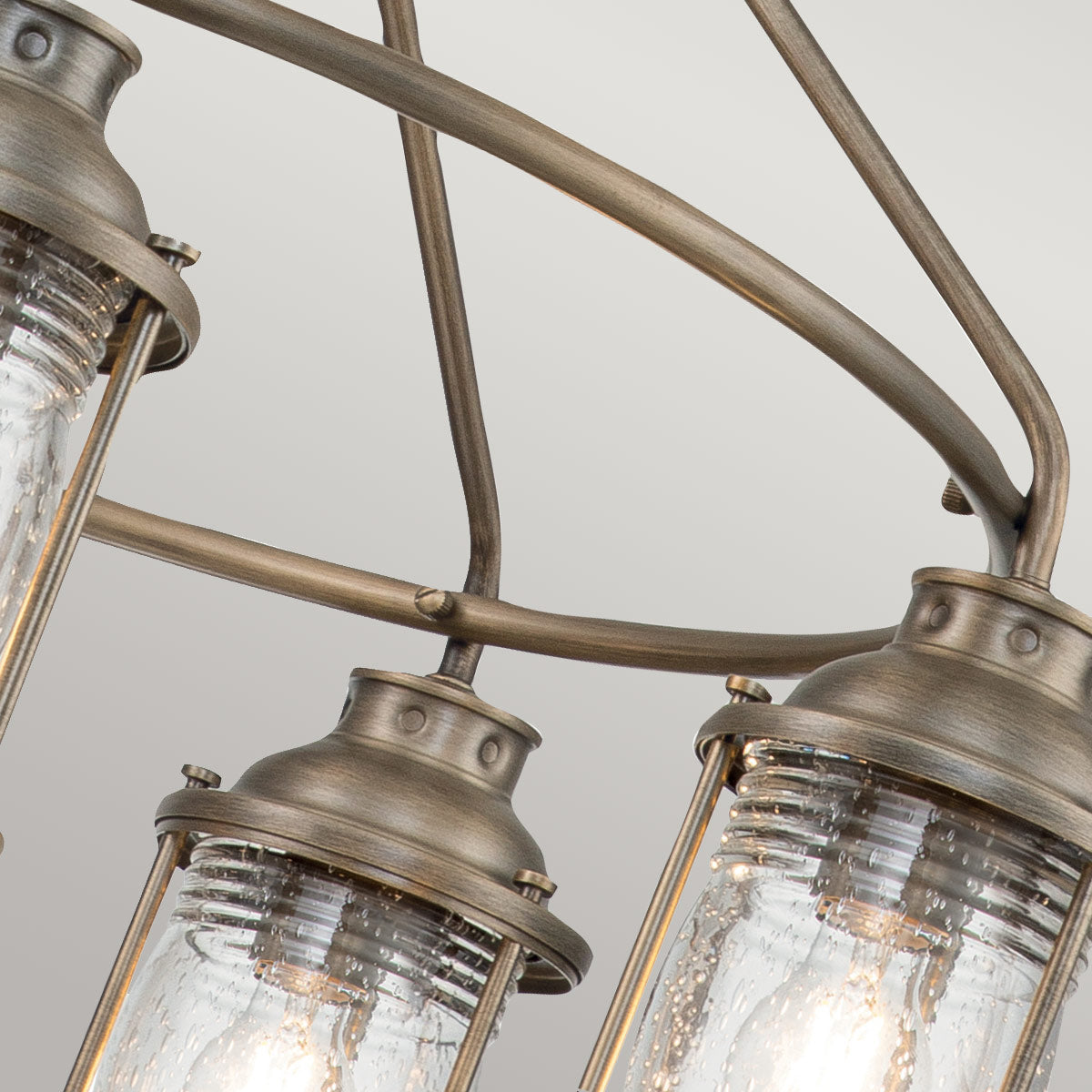 Kichler Ashland Bay 5 Light Outdoor Chandelier Grey