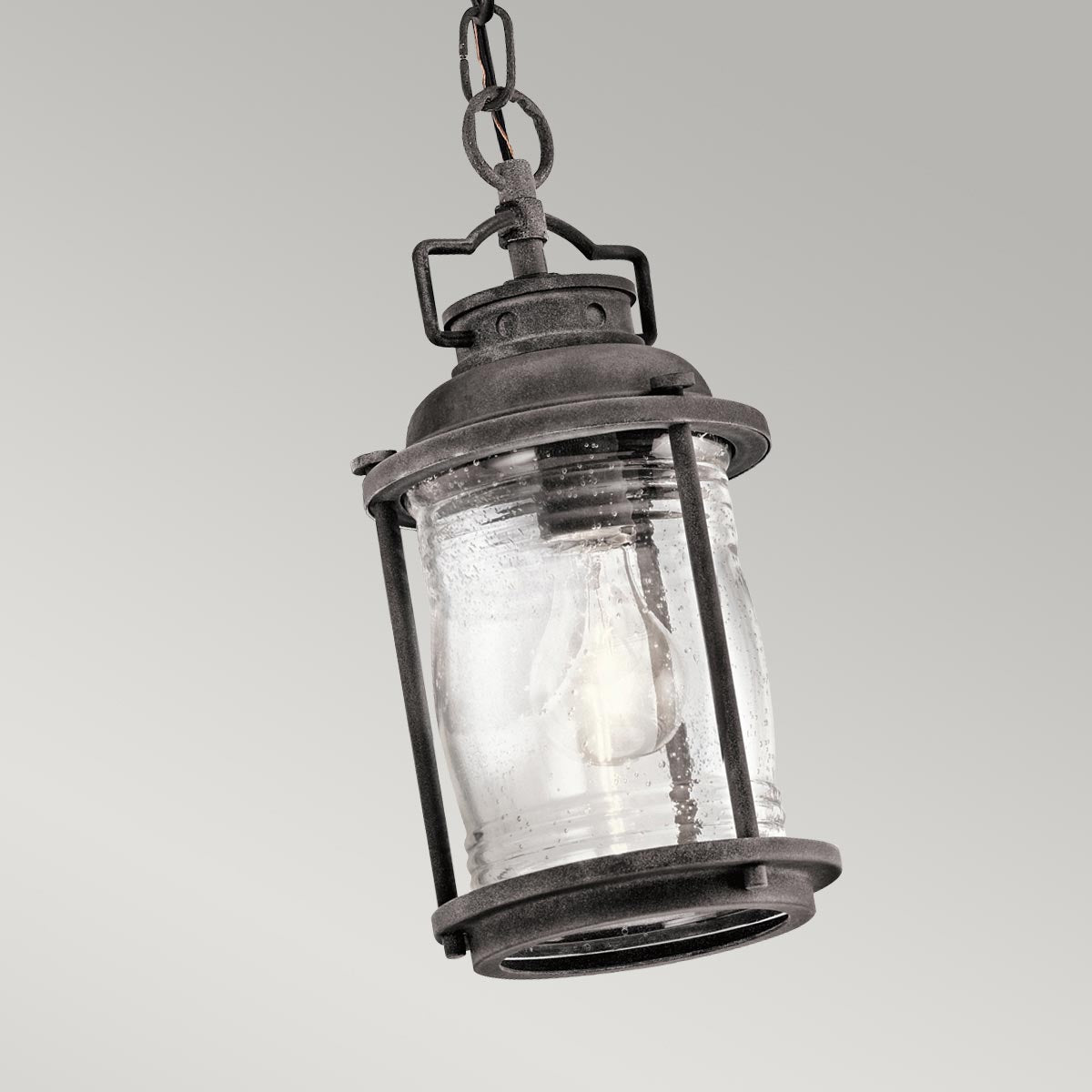 Kichler Ashland Bay 1 Light Small Chain Lantern Grey