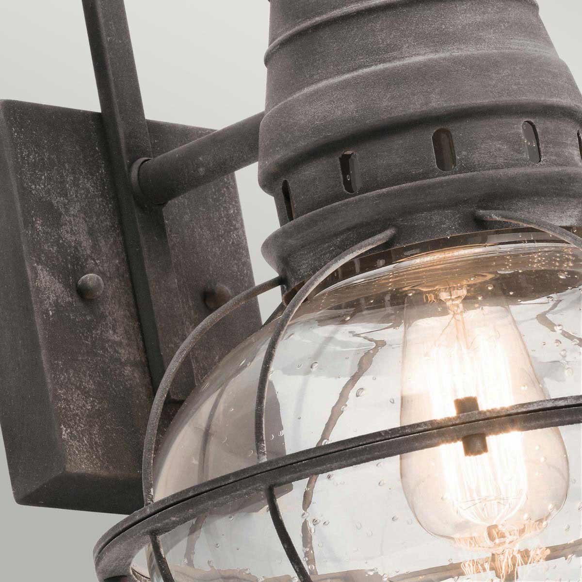 Kichler Bridgepoint 1 Light Large Wall Lantern Grey