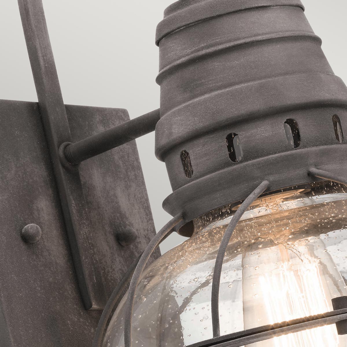Kichler Bridgepoint 1 Light Medium Wall Lantern Grey