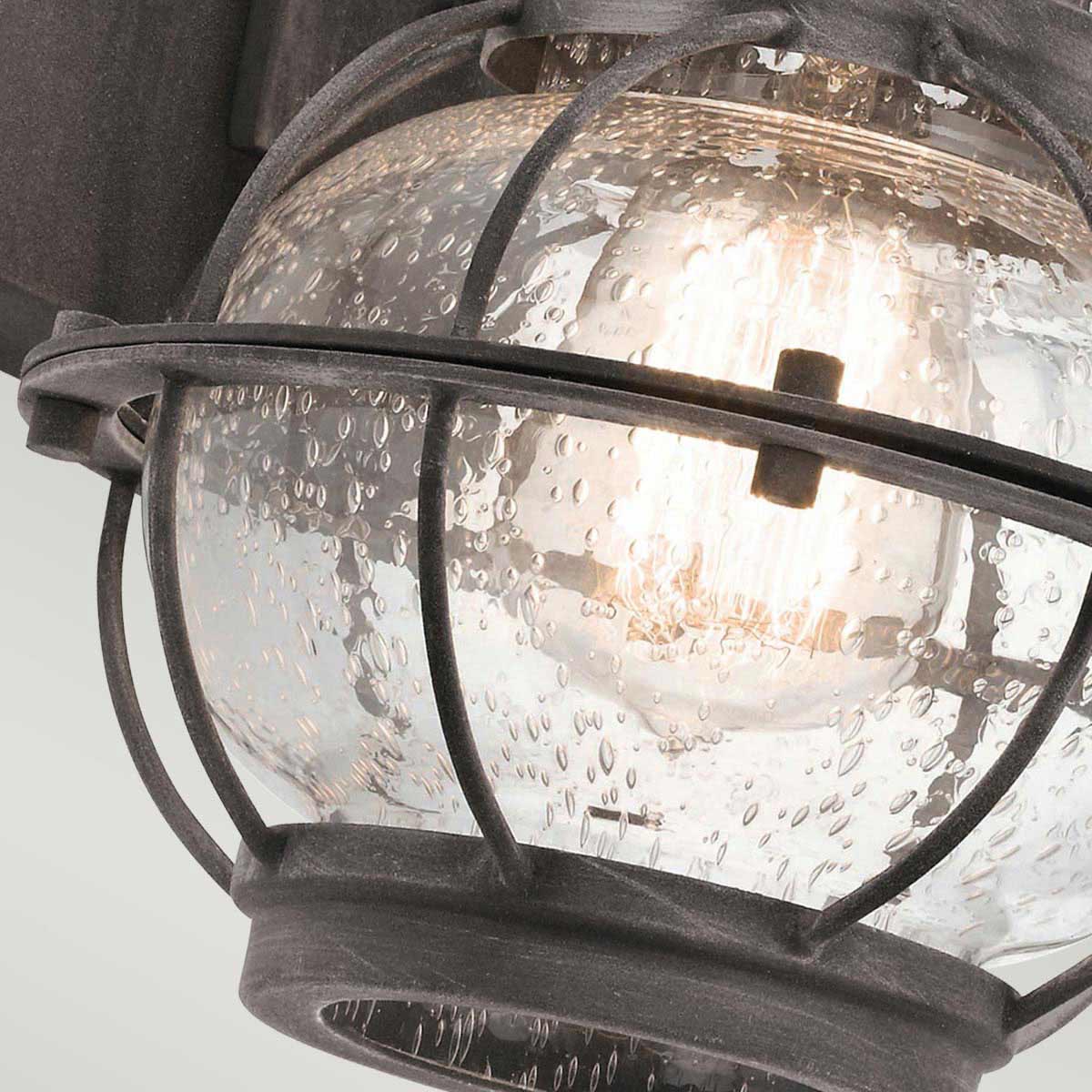 Kichler Bridgepoint 1 Light Small Wall Lantern Grey