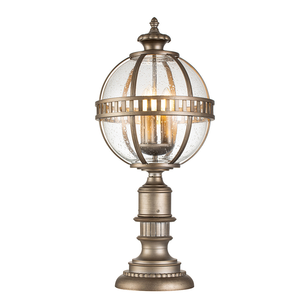 Kichler Halleron 3 Light Pedestal Lantern