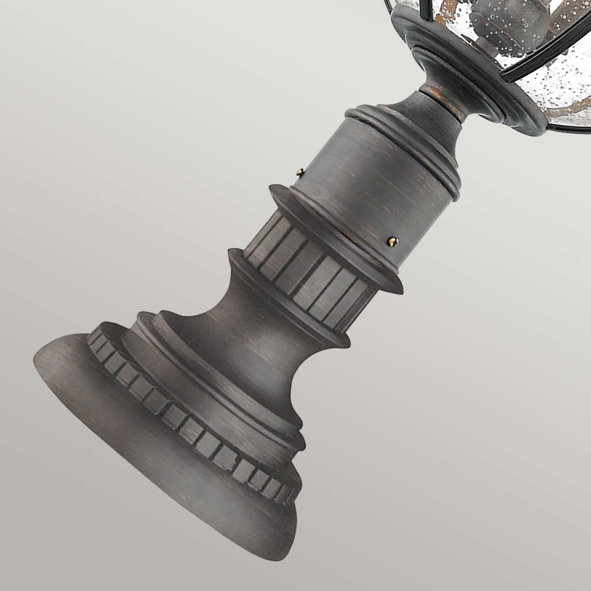 Kichler Halleron 3 Light Pedestal Lantern Grey