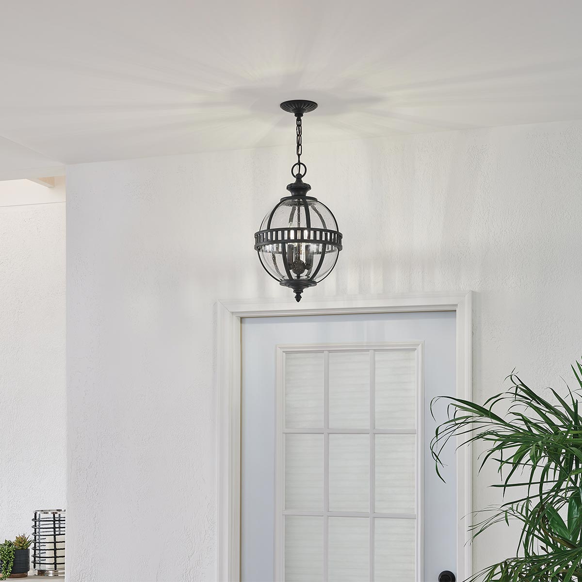 Kichler Halleron 3 Light Chain Lantern Grey