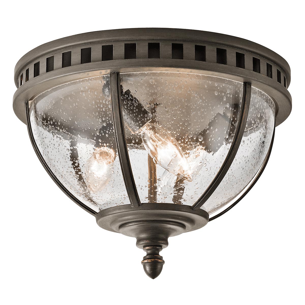 Kichler Halleron 3 Light Ceiling Flush Grey