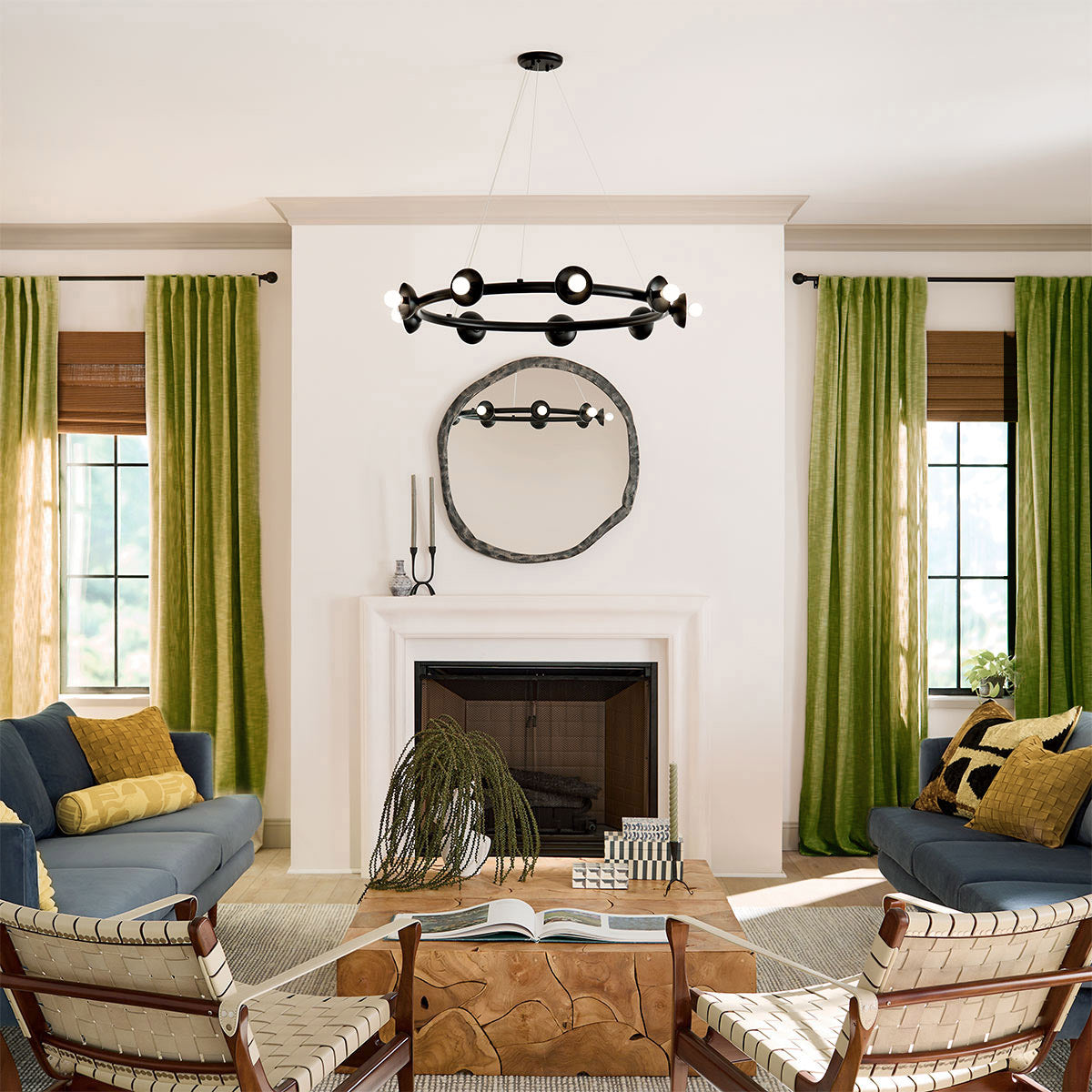 Kichler Palta 9 Light Chandelier Black