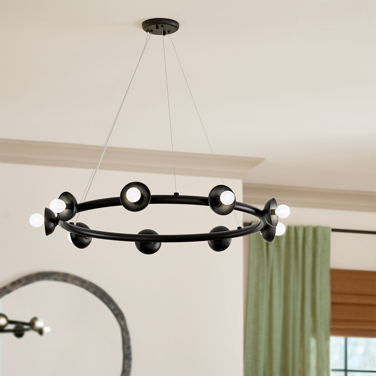 Kichler Palta 9 Light Chandelier Black