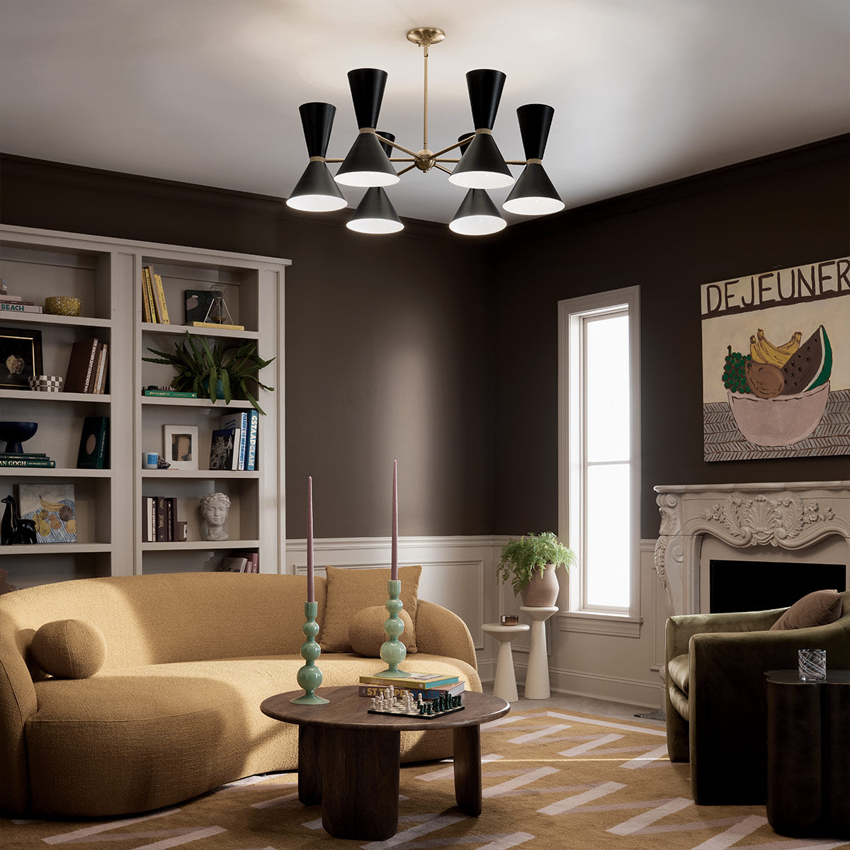 Kichler Phix 6 arm, 12 light up and down Chandelier