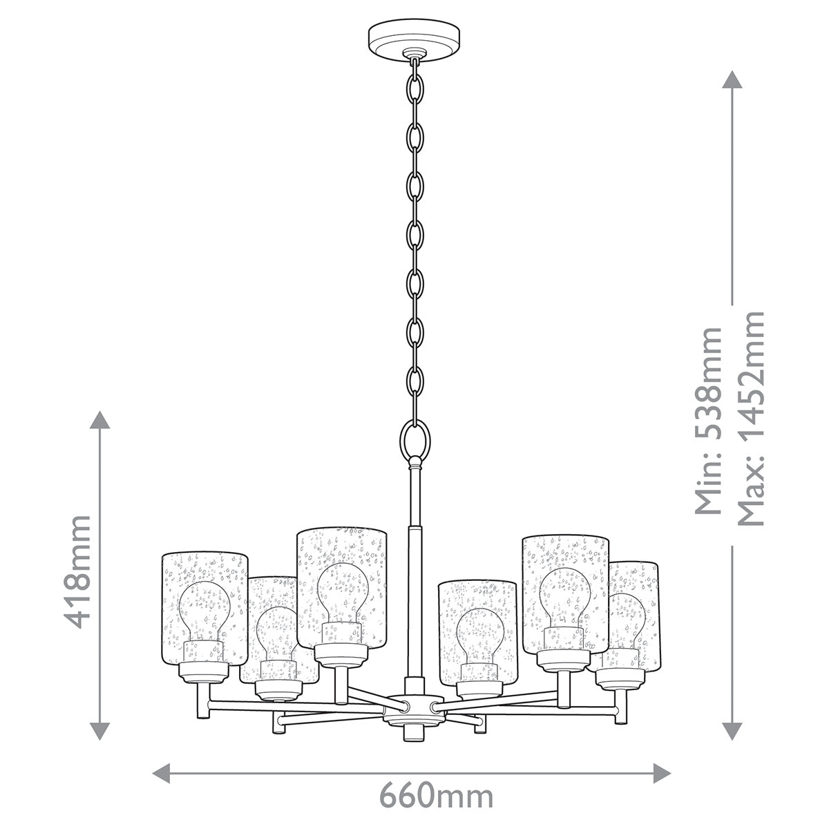 Kichler Winslow 6 lt Chandelier