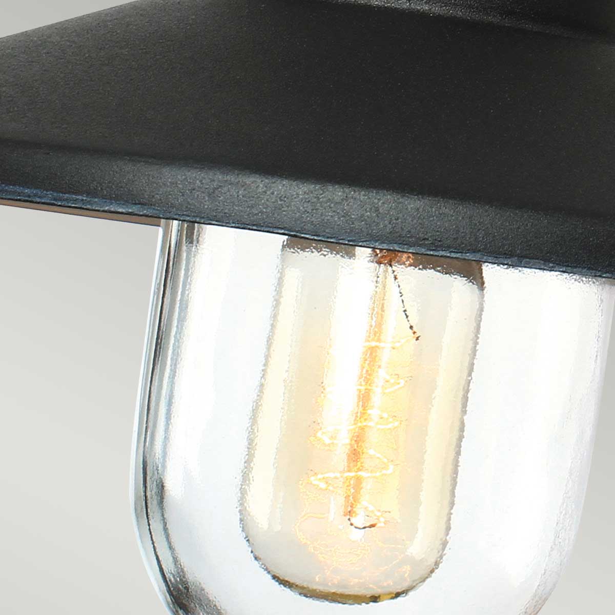 Elstead Klampenborg 1 Light Wall Lantern Black