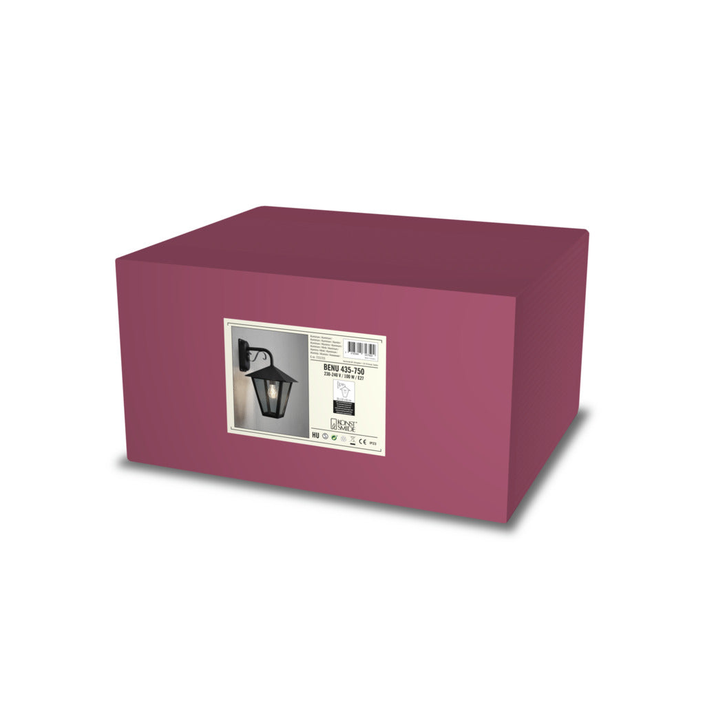 Konstsmide Benu Outdoor Wall Light Black – from Amos Lighting + Home