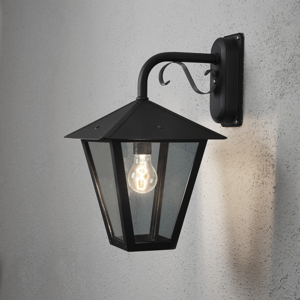 Konstsmide Benu Outdoor Wall Light Black – from Amos Lighting + Home