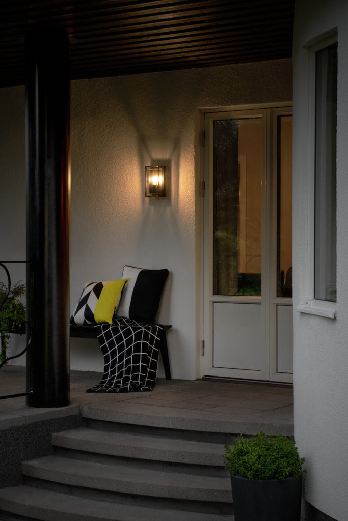 Konstsmide Brindisi Outdoor Wall Light Medium Black – from Amos Lighting + Home