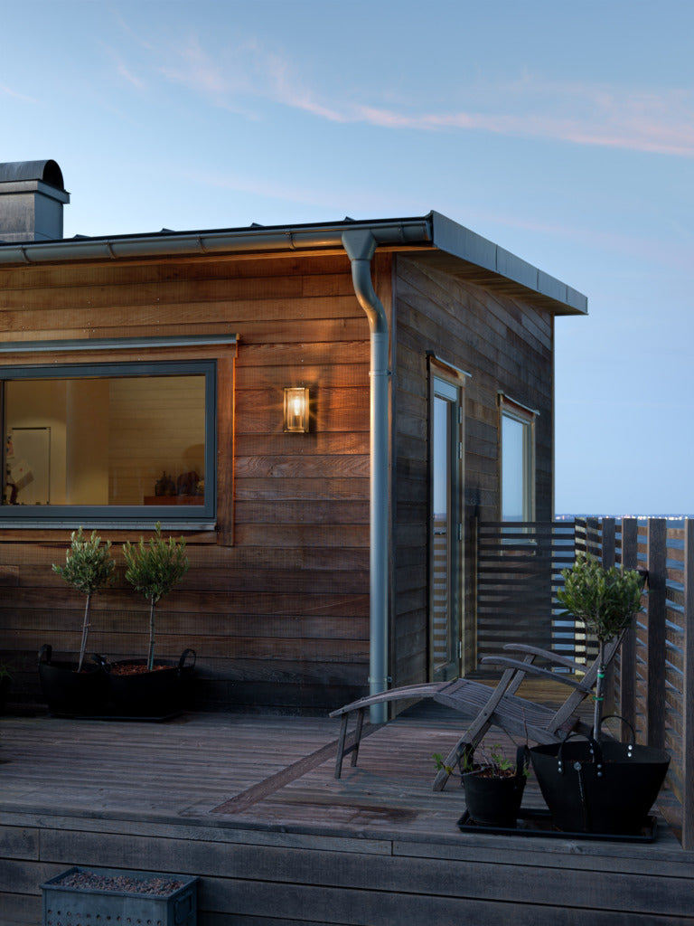 Konstsmide Brindisi Outdoor Wall Light Medium Black – from Amos Lighting + Home