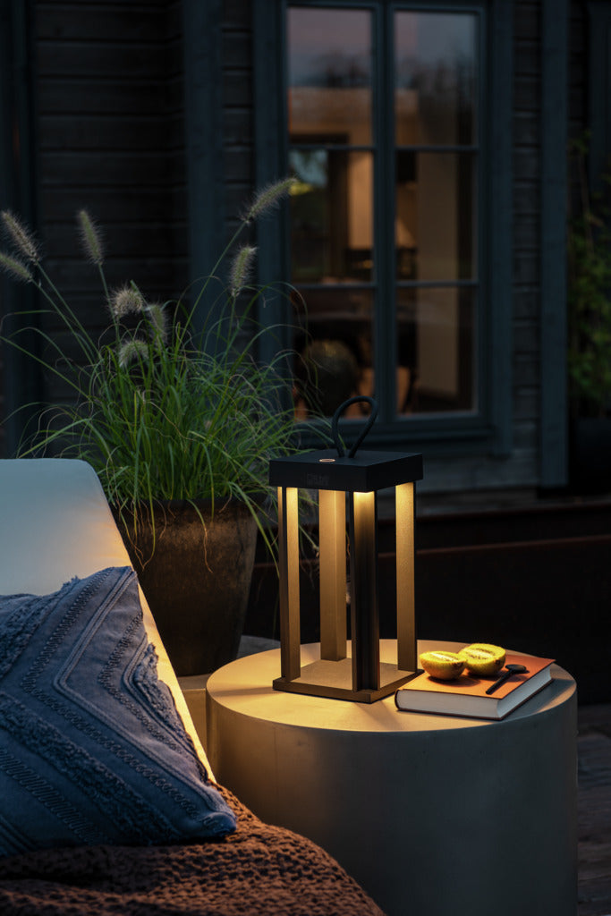 Konstsmide Cannes Outdoor USB Rechargeable Lamp Black – from Amos Lighting + Home