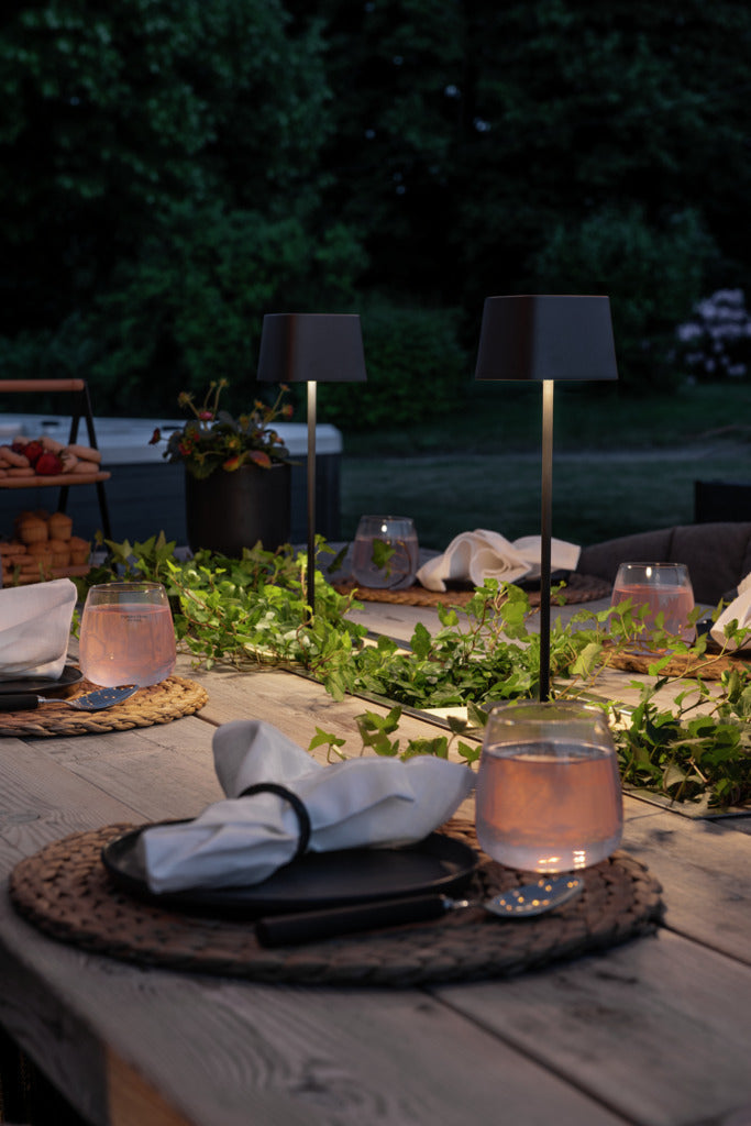 Konstsmide Capri Outdoor USB Rechargeable Table Lamp Black – from Amos Lighting + Home