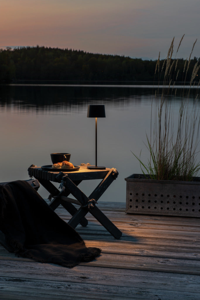 Konstsmide Capri Outdoor USB Rechargeable Table Lamp Black – from Amos Lighting + Home
