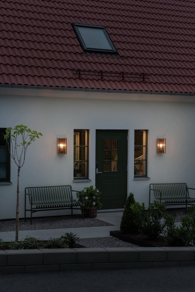 Konstsmide Capri Outdoor Wall Light Large, Brass IP44 – from Amos Lighting + Home