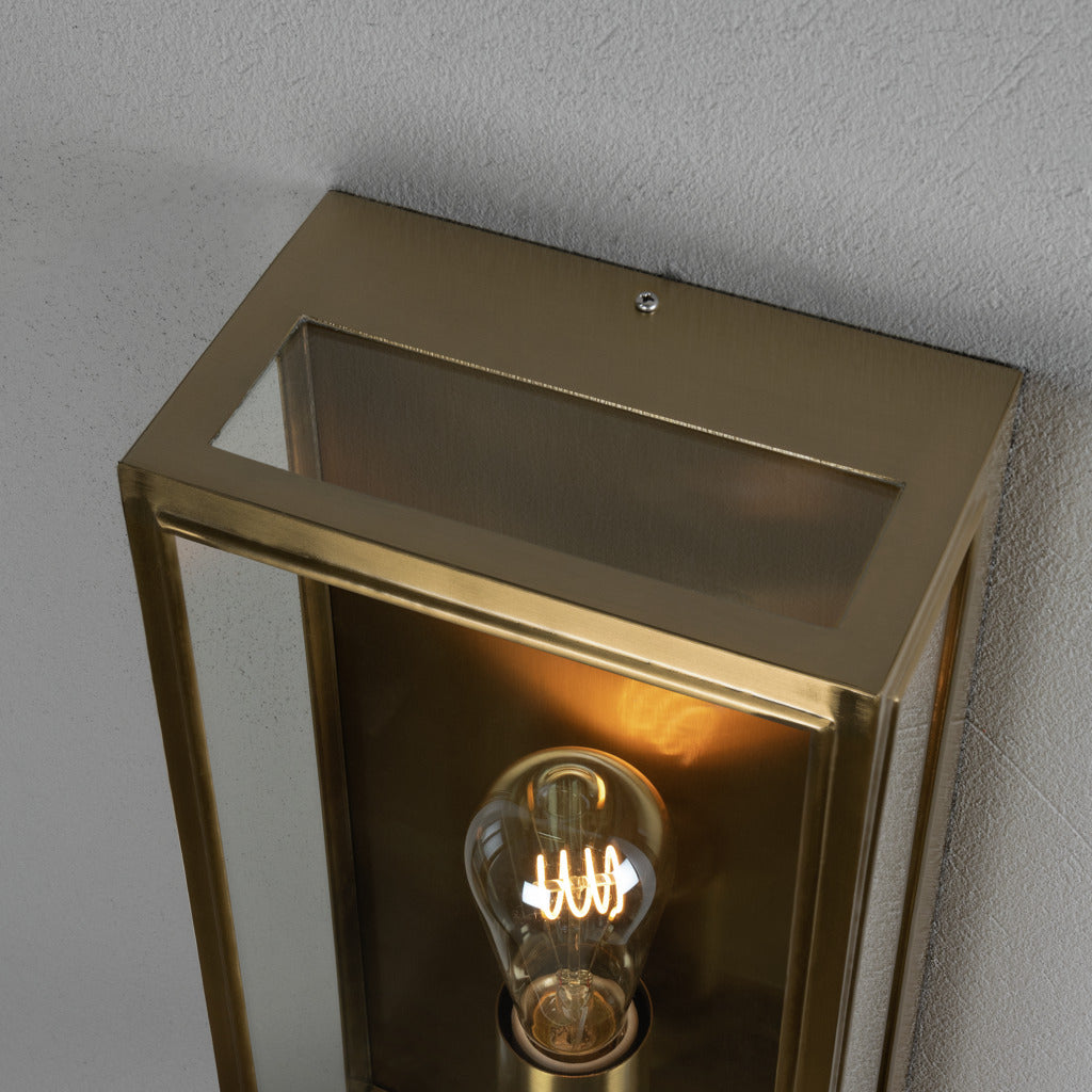 Konstsmide Capri Outdoor Wall Light Large, Brass IP44 – from Amos Lighting + Home