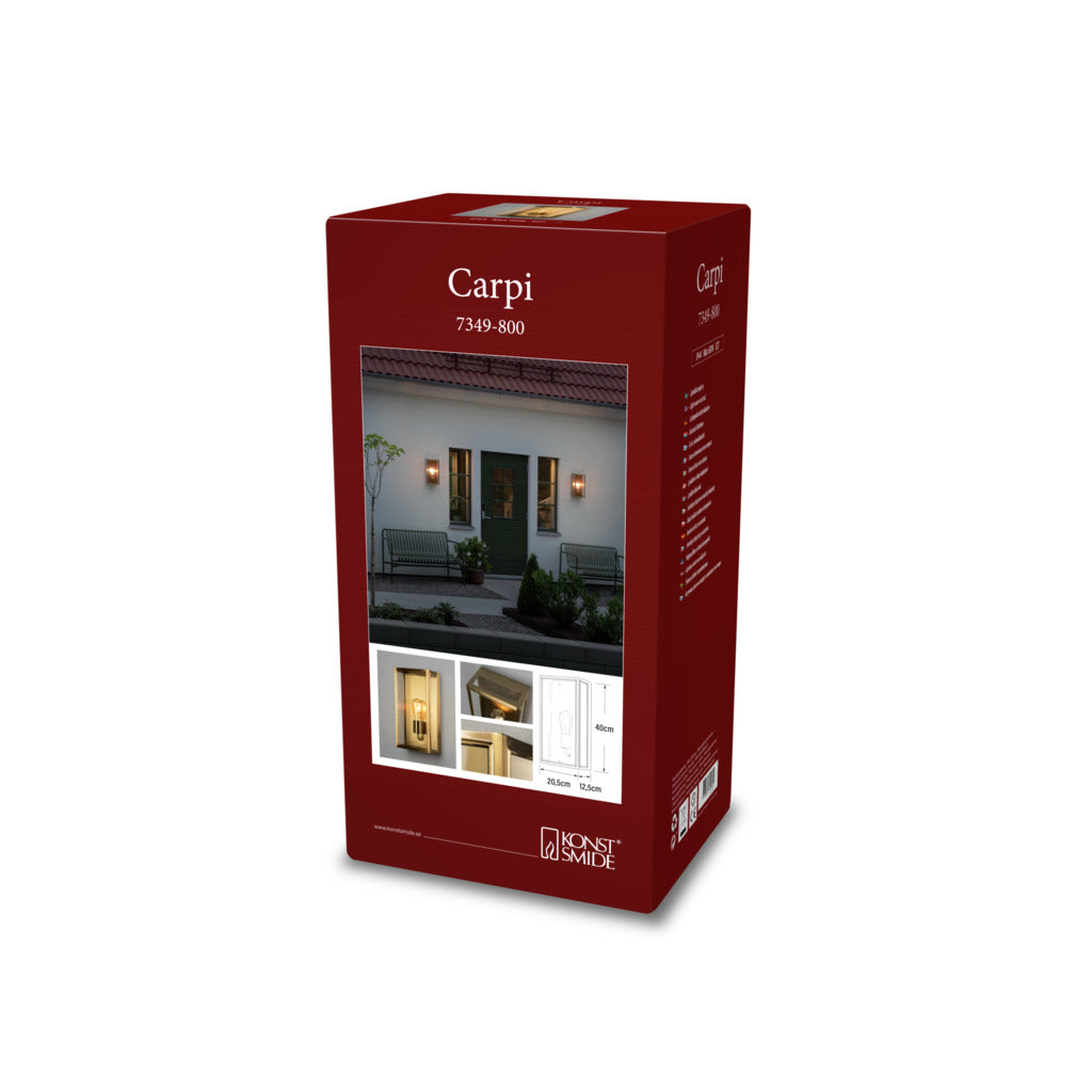 Konstsmide Capri Outdoor Wall Light Large, Brass IP44 – from Amos Lighting + Home