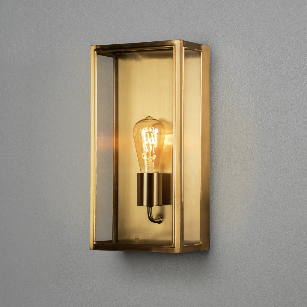 Konstsmide Capri Outdoor Wall Light Large, Brass IP44 – from Amos Lighting + Home