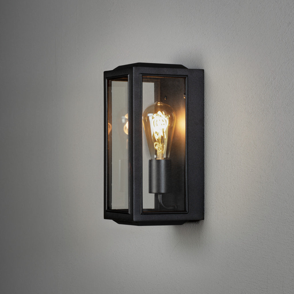 Konstsmide Capri Outdoor Wall Light Small, Black IP44 – from Amos Lighting + Home