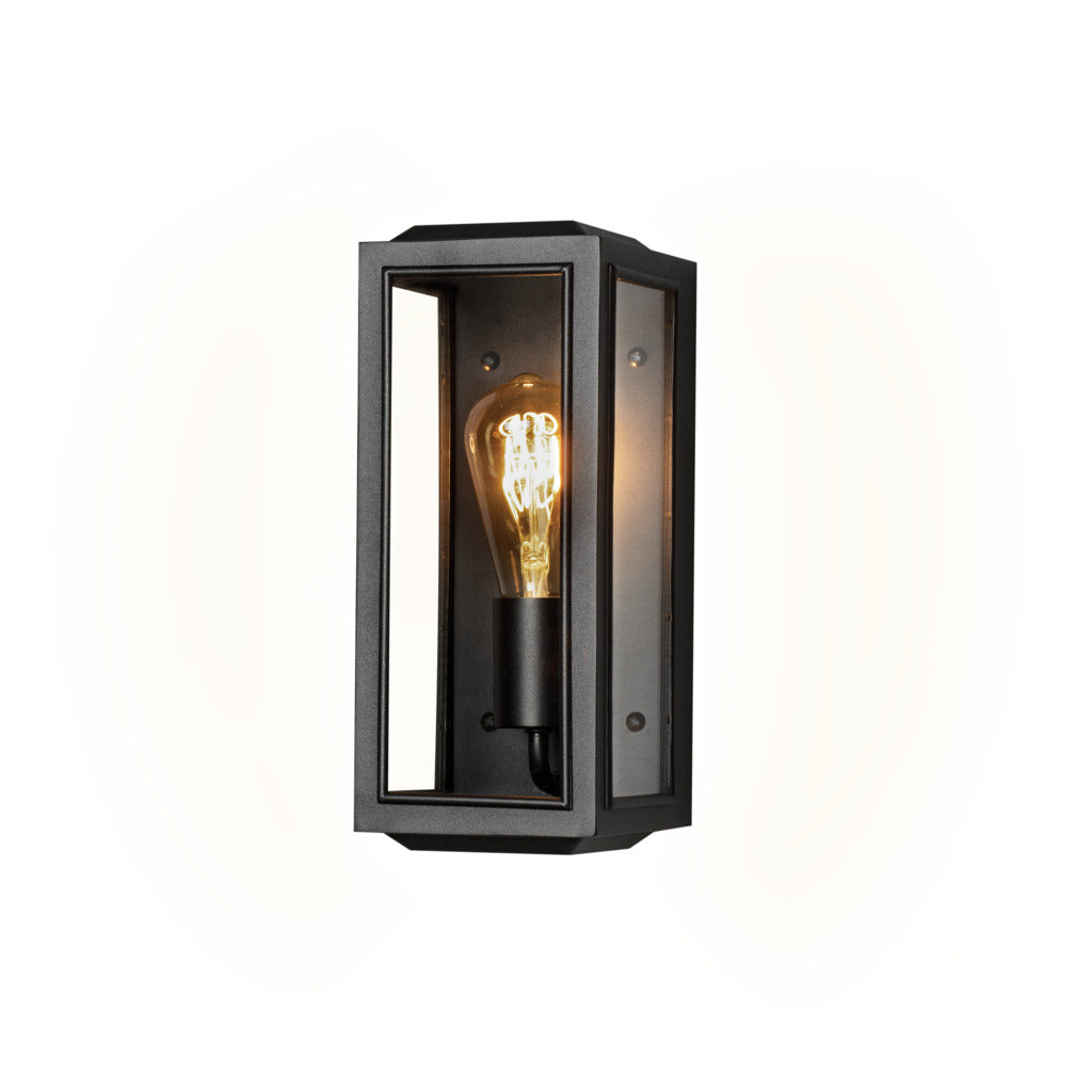 Konstsmide Capri Outdoor Wall Light Small, Black IP44 – from Amos Lighting + Home