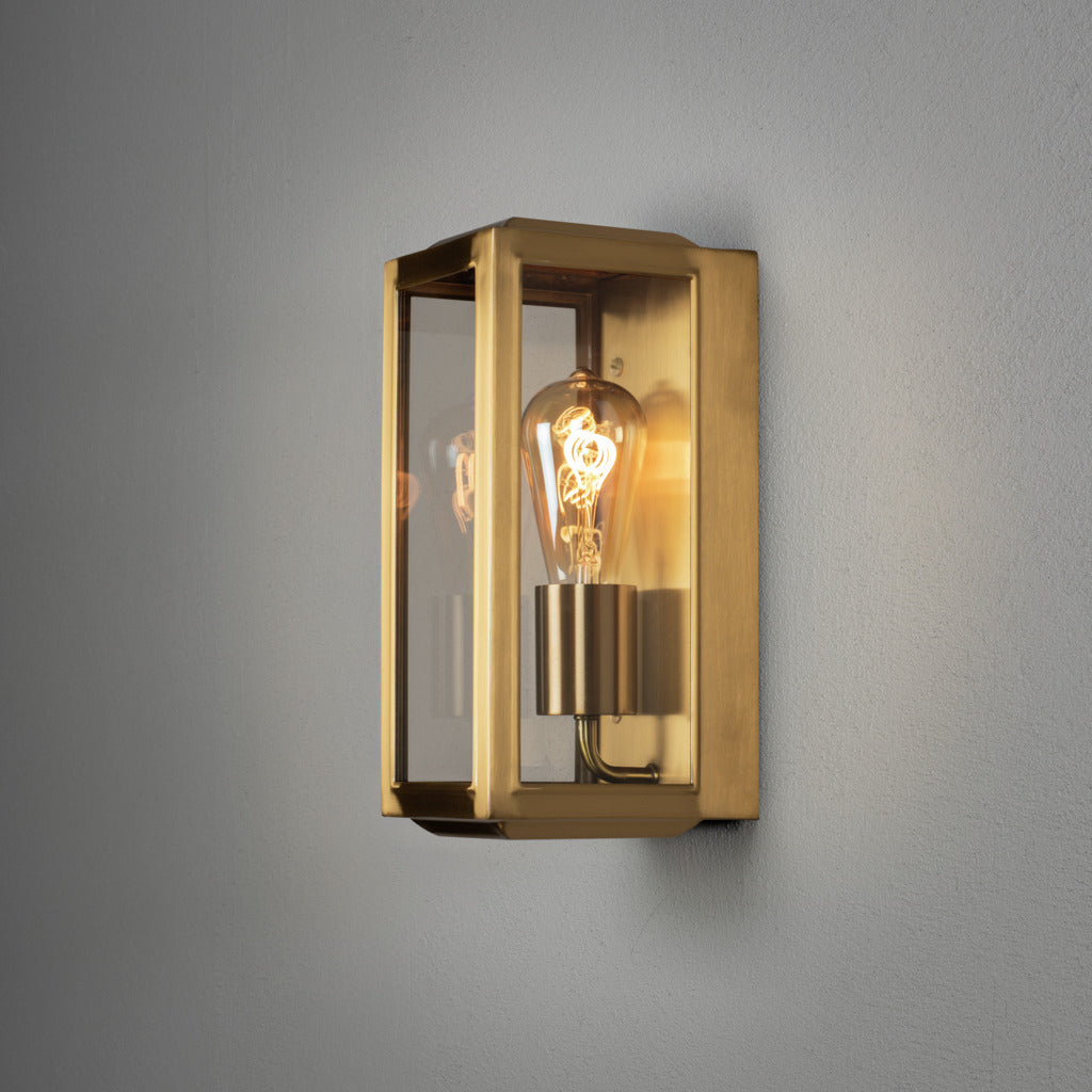Konstsmide Capri Outdoor Wall Light Small, Brass IP44 – from Amos Lighting + Home