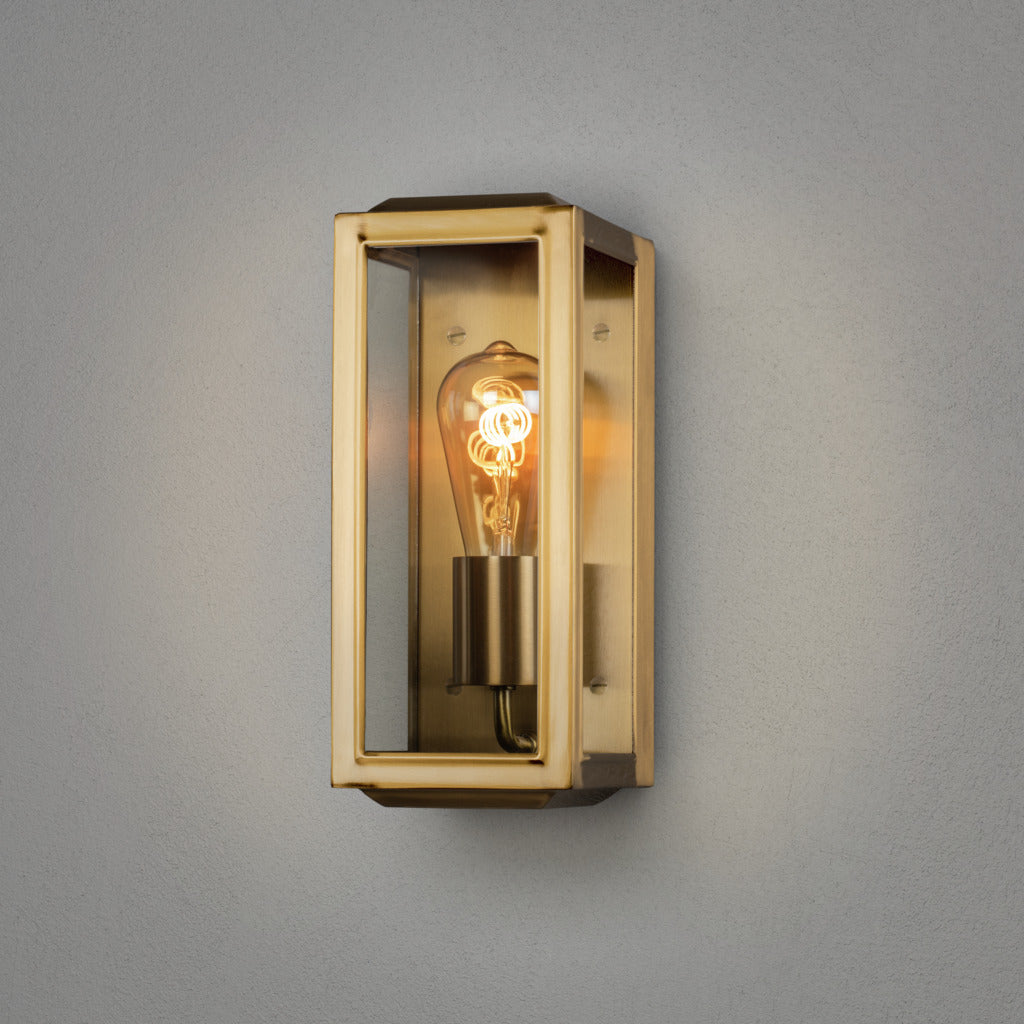 Konstsmide Capri Outdoor Wall Light Small, Brass IP44 – from Amos Lighting + Home