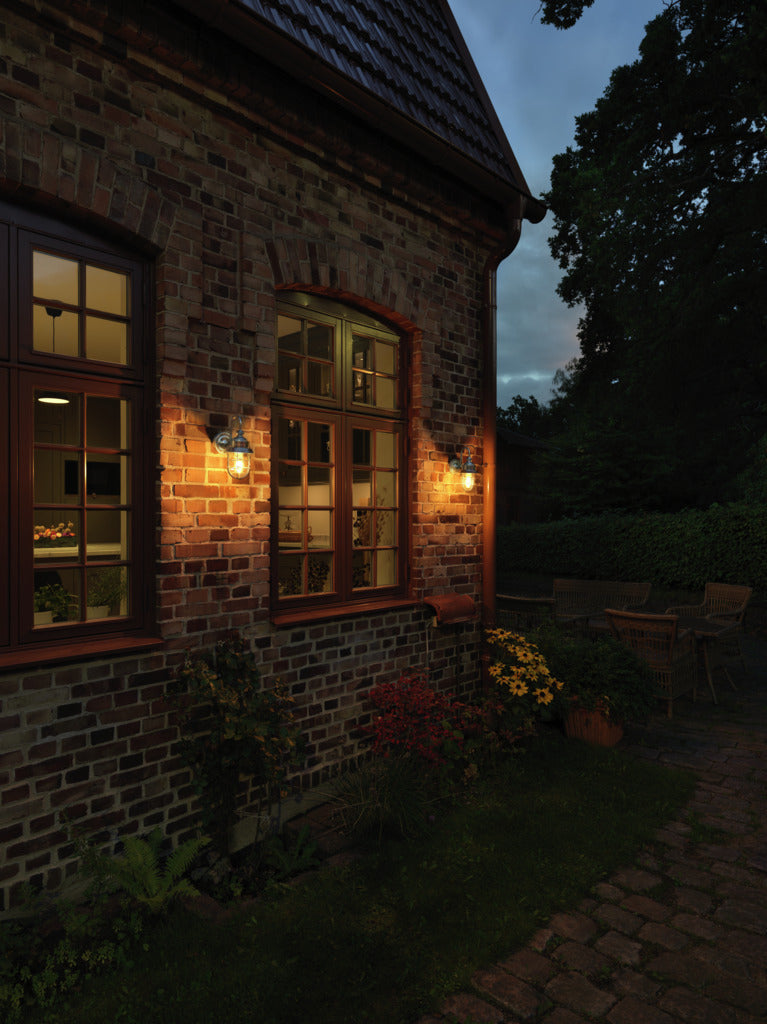 Konstsmide Cerignola Outdoor Wall Light Galvanised IP44 – from Amos Lighting + Home